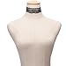 Kingfansion Retro Women's Lace Chain Choker Necklace (Black)