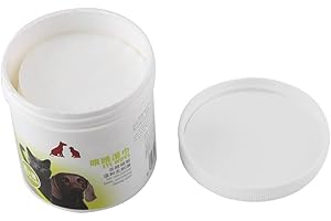 Zerodis 100Pcs Pet Wipes Gentle Ear Eye Cleaner for Dogs and Cats Portable Cleaning Tissue for Effective Hygiene and Quick Ba