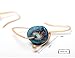Vintage Earrings, Anchilly Natural Stone Earrings Gold Plated Triangle With Blue Rock Dangling Earrings Fashion Jewelry (Blue)