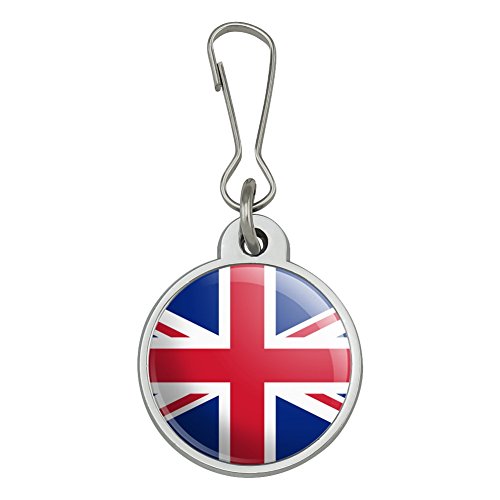 United Kingdom Great Britain Union Jack Country Flag Jacket Handbag Purse Luggage Backpack Zipper Pull Charm