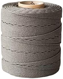 4mm cotton macrame cord, spool of 560m (610 yards), 3kg (6.6 lbs) (Dark grey)