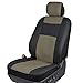 BDK OS-409-BG-A_am Black & Beige Synthetic Leather Seat Covers for Car SUV Van - Affordable PU Vinyle Replacement Covers
