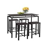 Merax Dining Set, Table and Chairs for 4, Made from