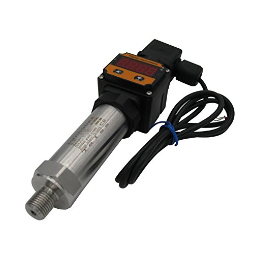 Taiss /0-3625 Psi/0-250 bar, 12-36VDC, G1/4, 4-20MA output, 0.25% Accuracy,Digital Display Pressure Transmitter Pressure Transducer Sensor output 4-20MA