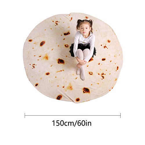 HahaGo Burrito Deken Tortilla Strandlaken Tapijt Tapijt Picknickdekens Zacht & Pluche Mantel voor Kantoor Thuis… - Image 6