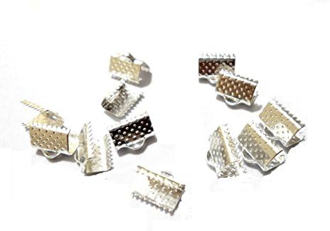 AMAM Crimp Necklace Ends Jewellery Silver findings, Pack of 20 Pieces