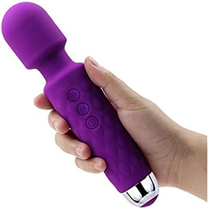 Wand Massager,Low Frequency YUrun Relaxation Wand Massaging Wand for Back Neck Shoulder Body Massage Wireless Electric Handheld Mute with Multi Speed and Modes For Relax, Relieve Muscle Aches (Purple)