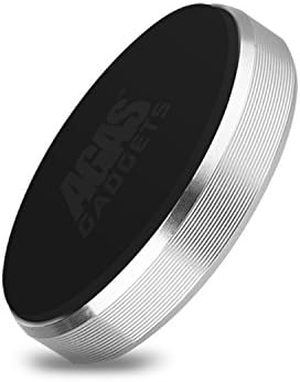[5 PACK] Universal Stick on Flat Magnetic Car Mount Phone / Key Holder for iPhone 7 6 6S Plus 5S 5C SE, Samsung Galaxy S6/S7 Edge Plus S5 Note 5 4, LG G5, Pixle/ Pixel XL Nexus 6P 5X (Silver)