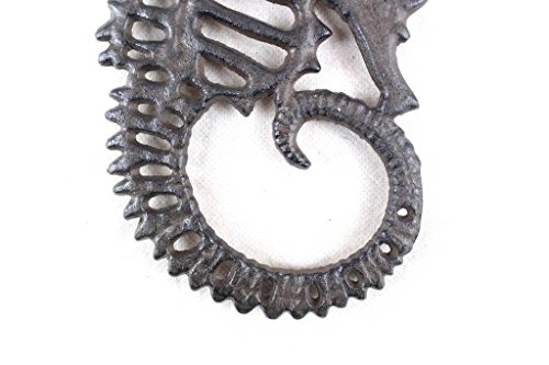 Cast Iron Seahorse Trivet 6" - Seahorse Home Decor - Beach Coastal Decor - Thumbnail 3