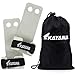 KAYANA 2 Hole Leather Gymnastics Hand Grips - Palm Protection and Wrist Support for Cross Training, Kettlebells, Pull ups, Weightlifting, Chin ups, Workout, & Exercise (White, Large)