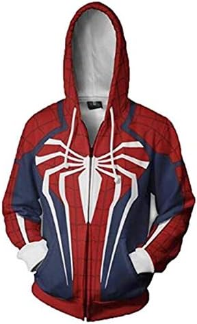 HBMaida Unisex Superhero 3D Printed Pullover Hoodie Cosplay Costume