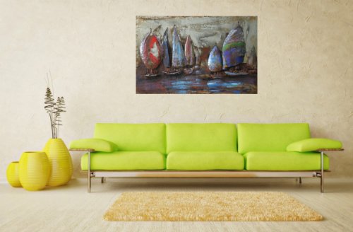 Lulu Decor Antique Sailing Boats 3d Metal Wall Art Hand Painted Rustic Look 47 X 47 Buy Online In Dominica At Dominica Desertcart Com Productid 25639043