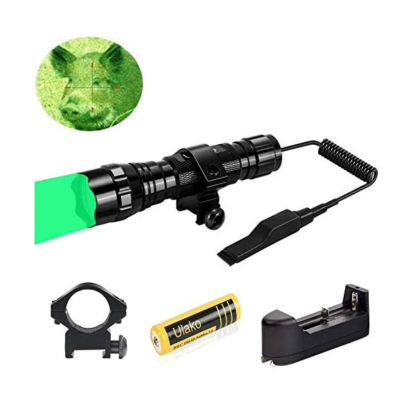 Ulako Green Light LED Coyote Hog Pig Varmint Predator Hunting Light