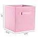 ON'H Foldable Cloth Storage Cube Fabric Drawer Storage Baskets and Bins for Home Kitchen Bedroom Office Pack of 60, Pink