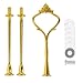 10 X Sets 2 or 3 Tier Cake Plate Stand Fittings Gold Plate Stands New