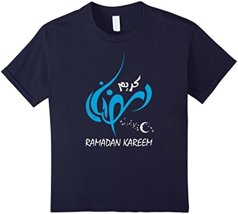 Kids Ramadan Kareem Gift T-Shirt for Girls and Boys 4 Navy