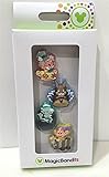 Disney Parks Character Ride Bandits Set of 4 Magic Band Mad Hatter Tea Party Ride Brer Rabbit Splash Mountain Hitchhiking Ghost Haunted Mansion Dopey Mine Ride.