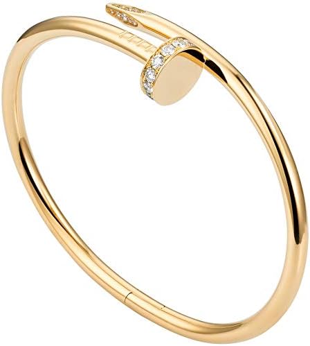 DongDa Titanium Steel Bracelet Ladies Gold Fashion Personality Gorgeous Screw Cuff Bracelet Valentine's Day Wedding