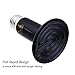 Zacro Reptile Heat Lamp 60W - Ceramic Heat Emitter with Digital Thermometer, Efficient Infrared Ceramic Bulb for Reptiles No-Light Lamp Heat Source Brooder Coop Heater 110V (Black)