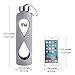 MIU COLOR Glass Water Bottle 550ml with Anti-Slip Silicone Sleeve, Leak Proof Borosilicate BPA-Free Eco-Friendly Hot Cold Drink Flask, Ideal for School Home Office Travel Sports Yoga Gym