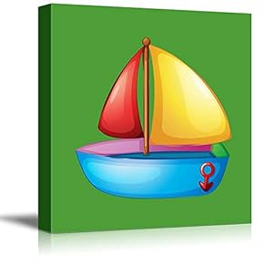 Square Canvas Wall Art - Little Ship - Kid