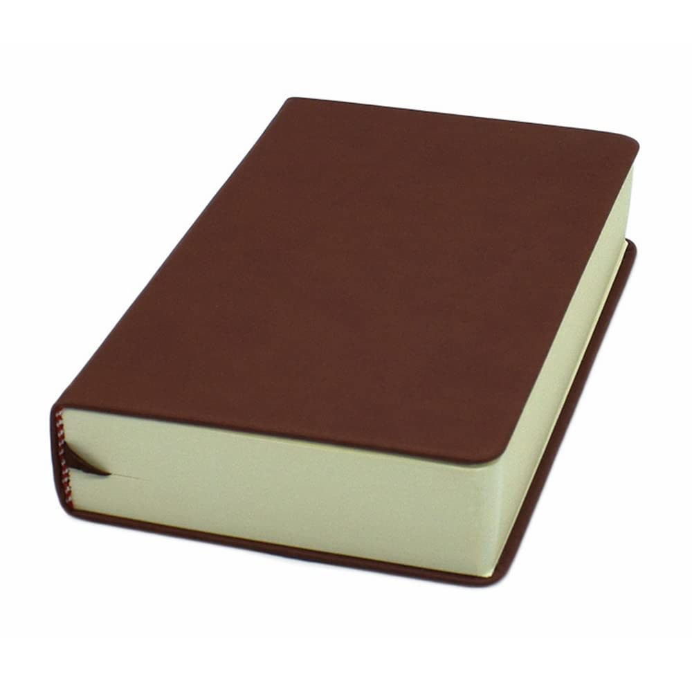Drawing Thick Sketchbook Memo Writing Sketch Pad Diary 660 Pages Notebook Soft Faux Leather Cover Journal 80GSM Paper Notepad (Brown, A6)