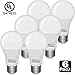 TORCHSTAR UL-Listed A19 LED Light Bulb, 60W Incandescent Equivalent, E26/E27 Base 800lm 5000K Daylight, Pack of 6