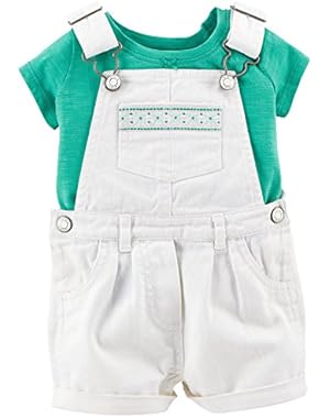 Carters Baby Girl 2-Piece Tee & Shortall Set