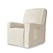 CHUN YI Stretchable Recliner Cover 1 Piece Jacquard Chair Slipcover with Elastic Band, Spandex Sofa Replacement with Side Pocket for Living Room(Ivory White)