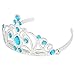 XiangGuanQianYing Silver Braid + Princess Crown + Magic Wand Halloween Toy Tiara kit
