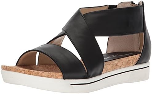 Adrienne Vittadini Footwear Women's Claud Sandal, Smooth Black, 9.5 M US