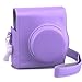 [Fujifilm Instax Mini 8 Case] - CAIUL 2nd Generation [Update Version] Comprehensive Protection Instax Mini 8 Case With Soft PU Leather [ Film Count Show and Easy to Reload Film Design ] (Purple)