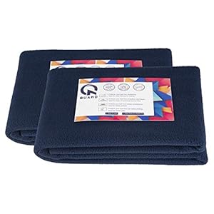 Quard Waterproof Baby Dry Sheet 70 x 50 cm (Small, Navy Blue) – Pack of 2