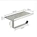 Basong Stainless Steel Toilet Paper Holder Tissue Holder Wall Mount with Mobile Phone Storage Shelf