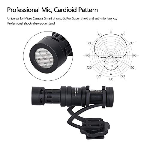 COMICA CVM-VM10-K2 Smartphone-Video-Aufnahmeset Mikrofon-Handhalter mit Tischstativ Shotgun Videomikrofon Video-Rig… – Bild 8
