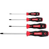 TUSK JIS Screwdriver Set 4 piece #0, #1, #2, #3 - Magnetic Tips and Molded Ergonomic Grips