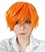 Nuoqi Men's Anime Hinata Syouyou 25cm Short Orange Straight Cosplay Wig