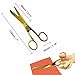 7 Inch Gold Tailor Scissors Golden Straight Recycled Stainless Steel Dressmaker Fabric Shears Tailors Sewing Scissors for Costume Crafts Arts Fabric Cutting Shears Tool