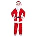 Child's Christmas Costumes Santa Claus Suit Outfit Set with Hat for Boys Kids