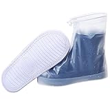 ArunnersTM 100% Waterproof Bike Shoes Covers Reusable Rain Snow Overshoes Travel Women Men(M,White)