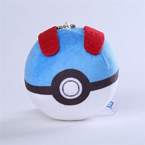 Pokemon Go Pokeball GreatBall Plush Stuffed Great Ball Poke Ball Toy Keychain