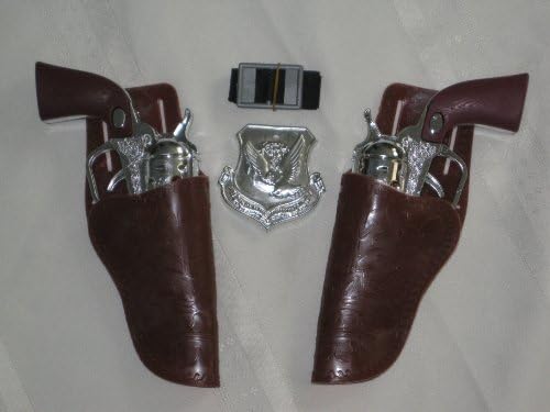 Western Cowboy Wild West Double Gun and Holster Set