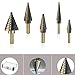 YXGOOD 5PCS HSS Cobalt Multiple Hole 50 Sizes Step Drill Bit Set Tools