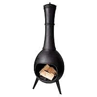  Esschert Gartenkamin schwarz XXL Garden Oven 