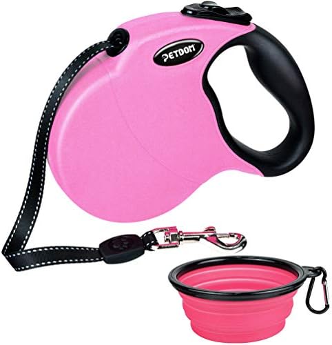 PETDOM Heavy Duty Retractable Dog Leash - 16 ft Retractable Dog Leash Up to 44 lbs - Tangle Free Reflective Tape Anti-Slip Handle - Extendable Leash for Medium Large Breed
