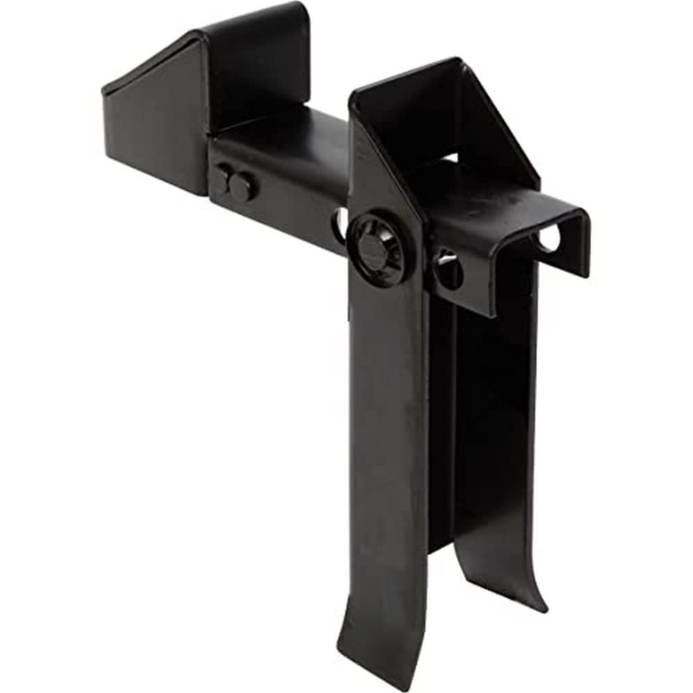 Gate Lock with Spring to Set in Concrete Adjustable 185 x 200 mm schwarzer Tauchlack — image 1