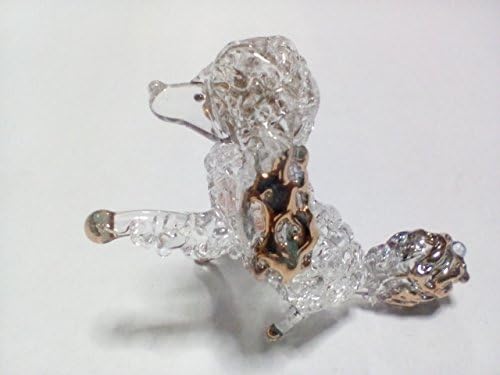 Pakdeevong shop Miniature Blown Glass dog Handmade Animal Colorful Cute Decoration