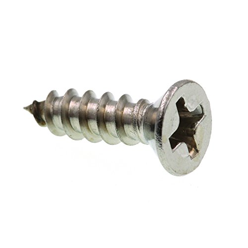 Prime-Line 9016185 Sheet Metal Screw, Flat Head Phillips, #6 X 1/2 in, Grade 18-8 Stainless Steel, Pack of 25 - Thumbnail 2