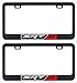 Auggies SRT8 Challenger Durango Charger Black Red Stainless Steel Black License Plate Frame Cover Holder Rust Free with Caps and Screws (2)