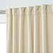 Best Home Fashion Thermal Insulated Blackout Curtains - Back Tab/ Rod Pocket - Beige - 52